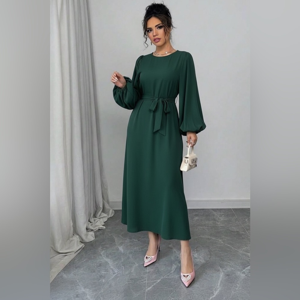 Elegant Dark Green Maxi Dress